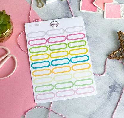 Pack sticker Esenciales para tu planner Summer P01 489