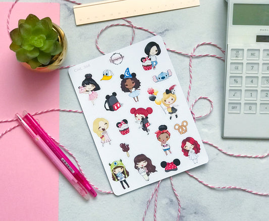 Sticker chicas Disney