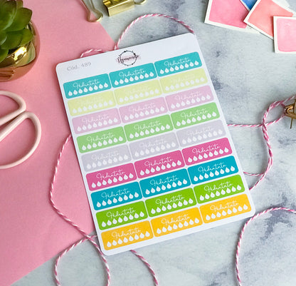 Pack sticker Esenciales para tu planner Summer P01 489